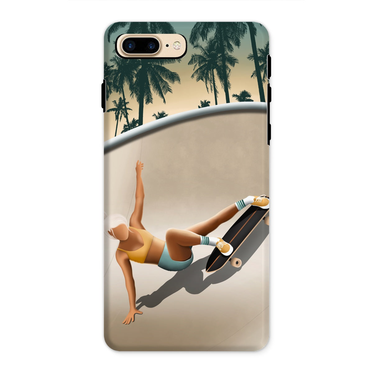 Skateboarding in Venice beach reinforced phone case