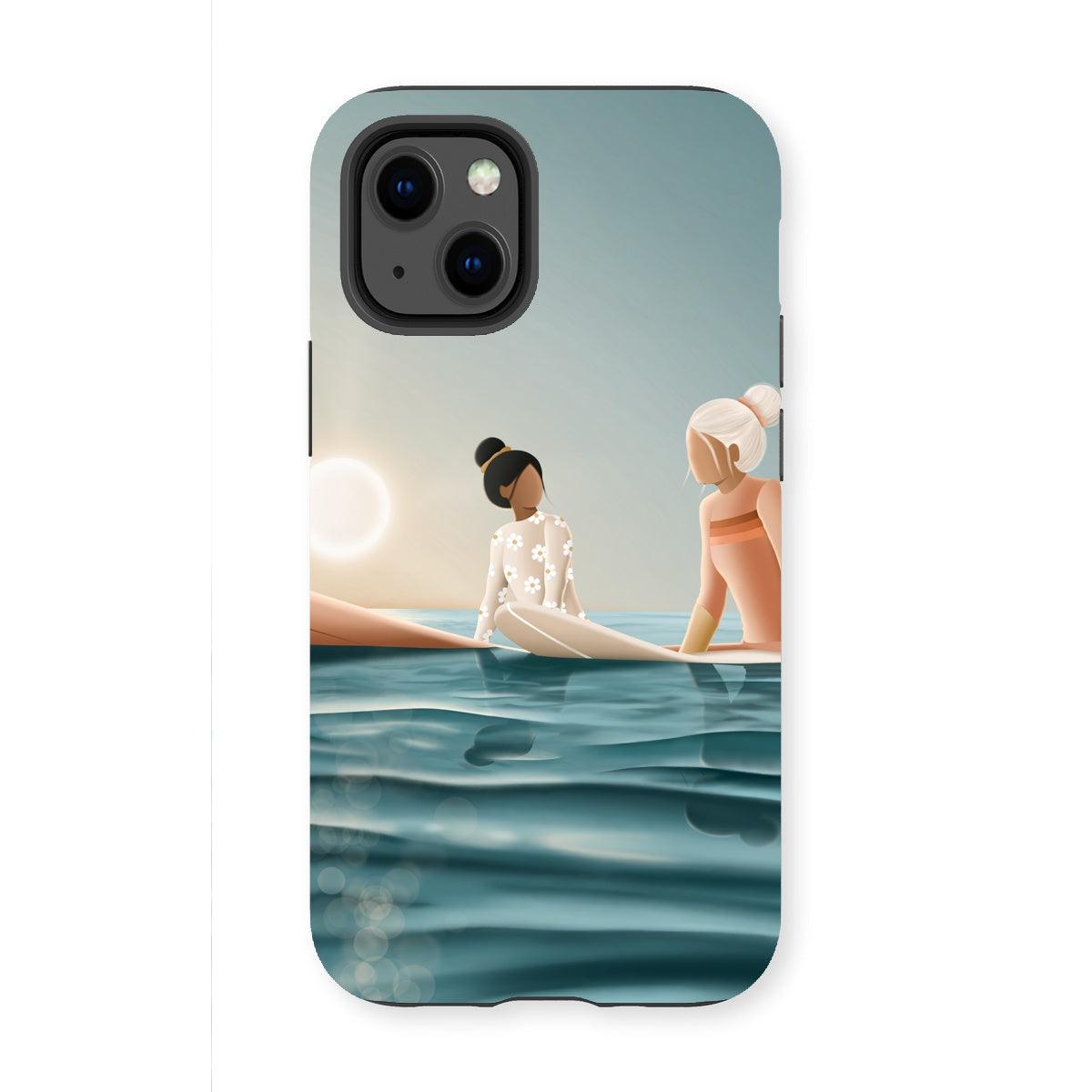 Morning surf session reinforced phone case