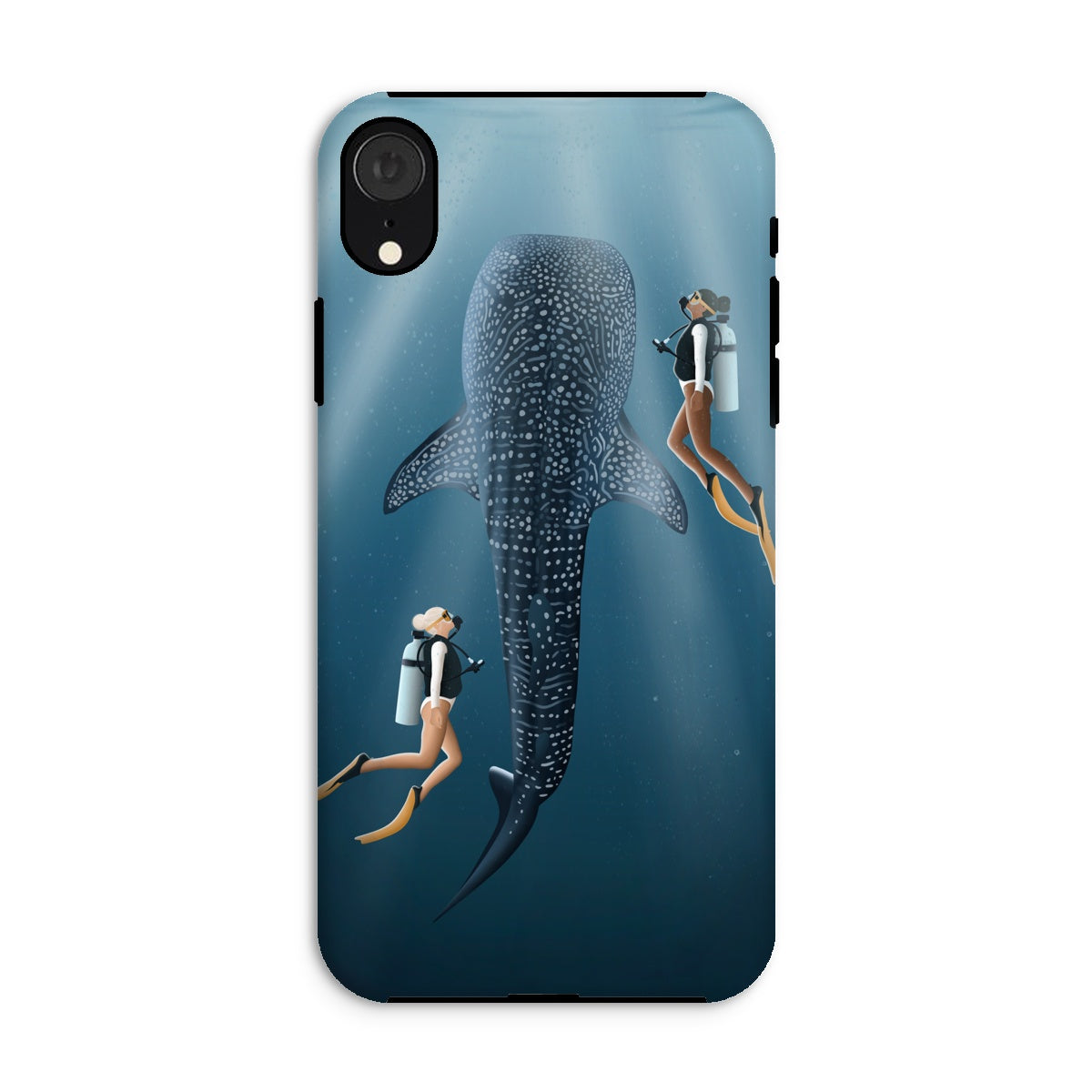 Buceo con amigos funda de móvil reforzada