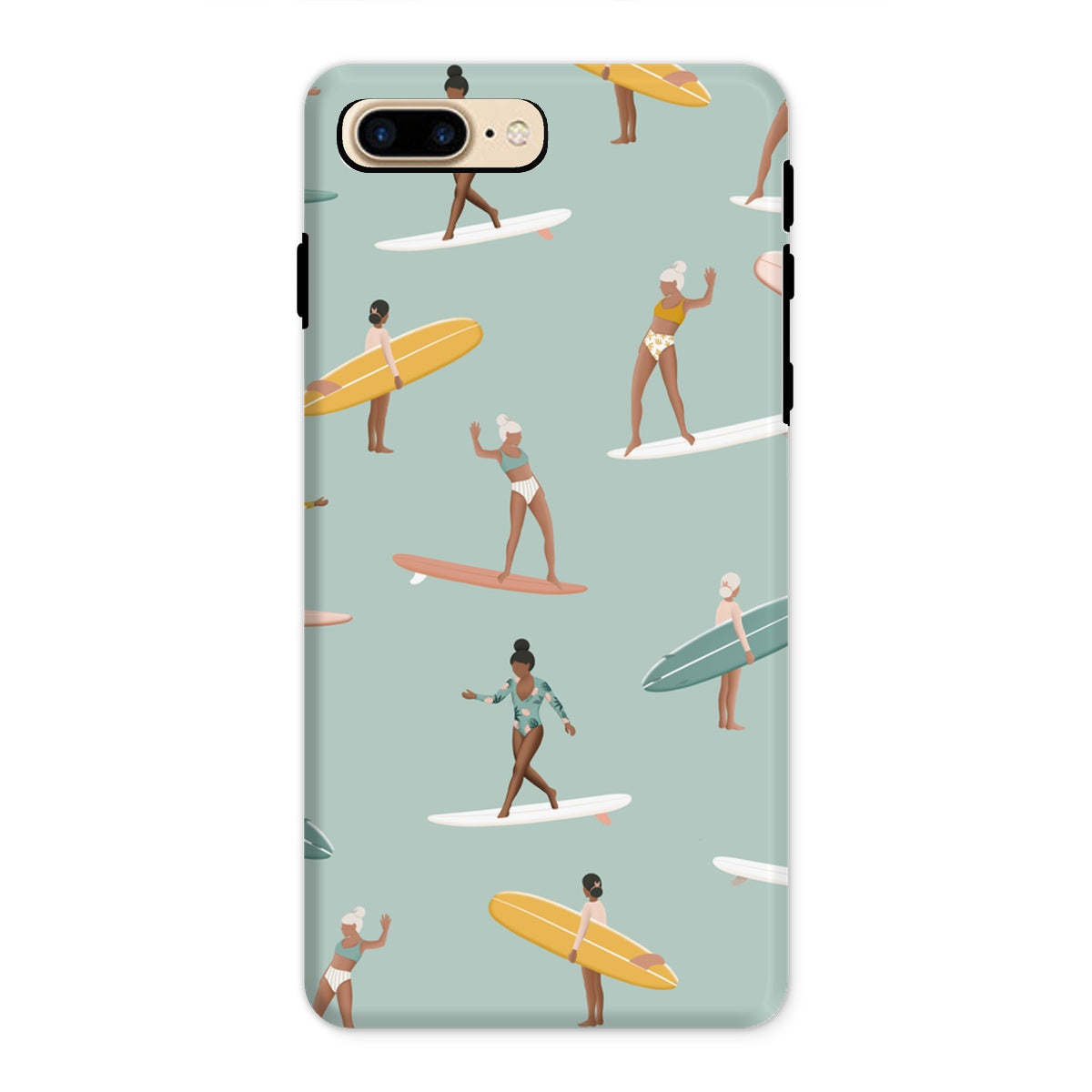 Surf pattern reinforced phone case