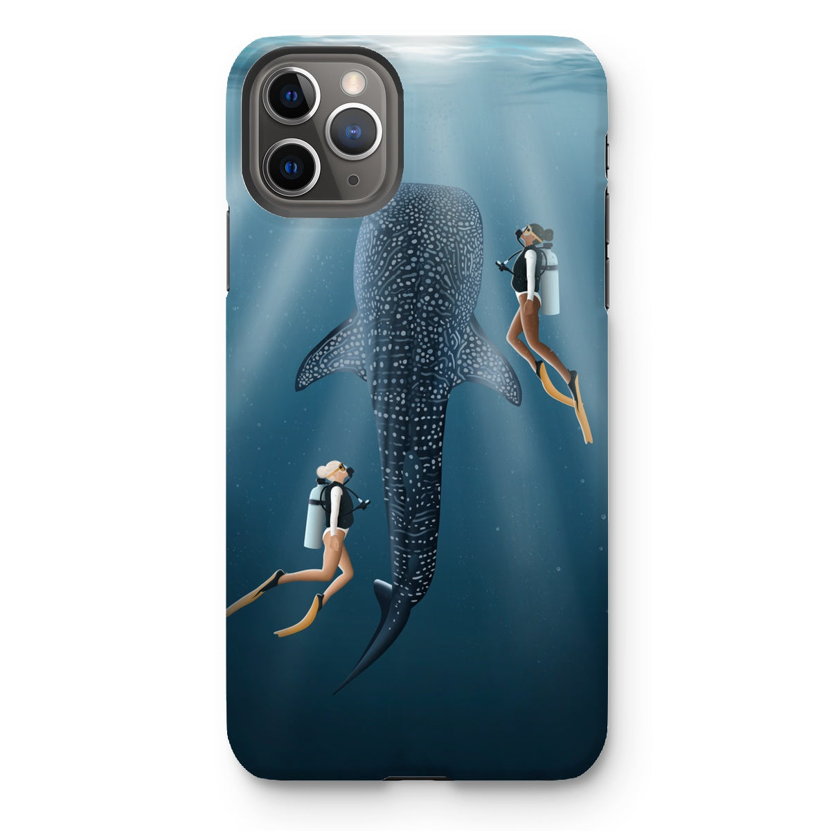 Buceo con amigos funda de móvil reforzada