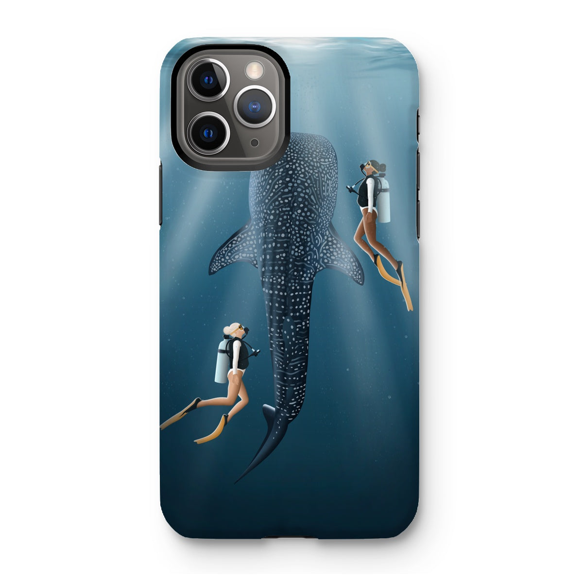 Buceo con amigos funda de móvil reforzada