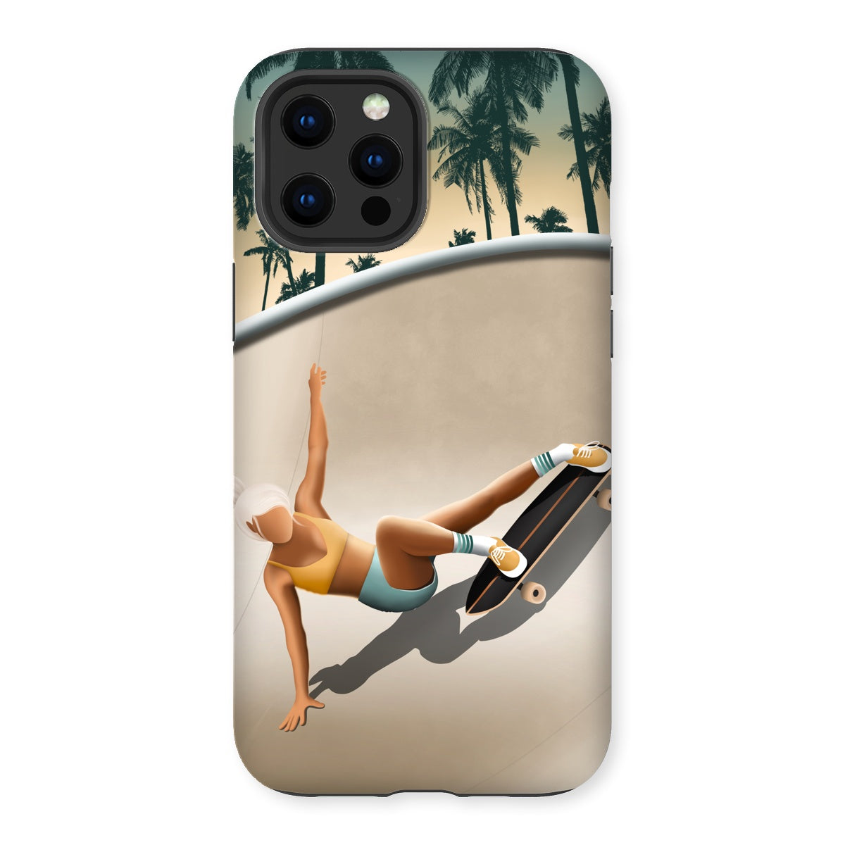 Skateboarding in Venice beach reinforced phone case