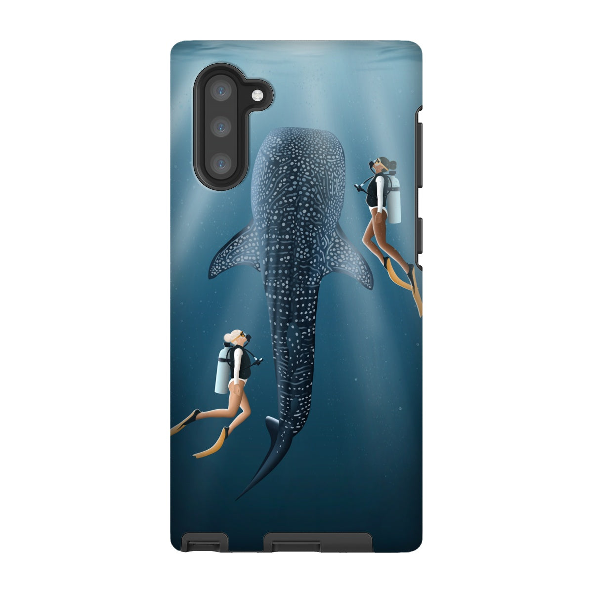 Buceo con amigos funda de móvil reforzada