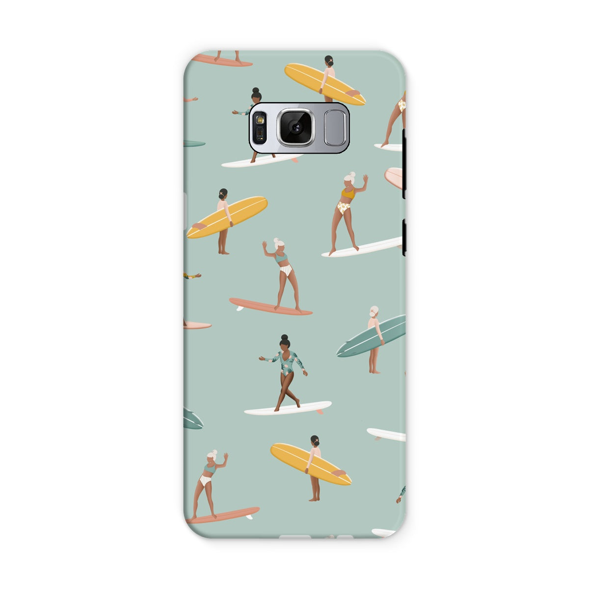 Surf pattern reinforced phone case