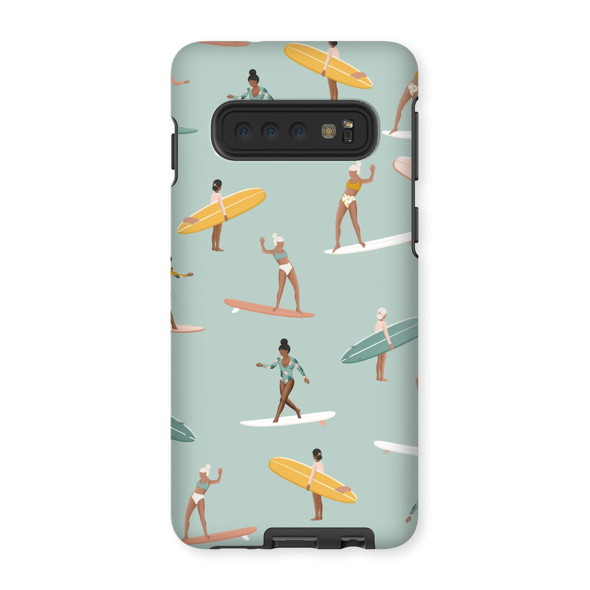 Surf pattern reinforced phone case