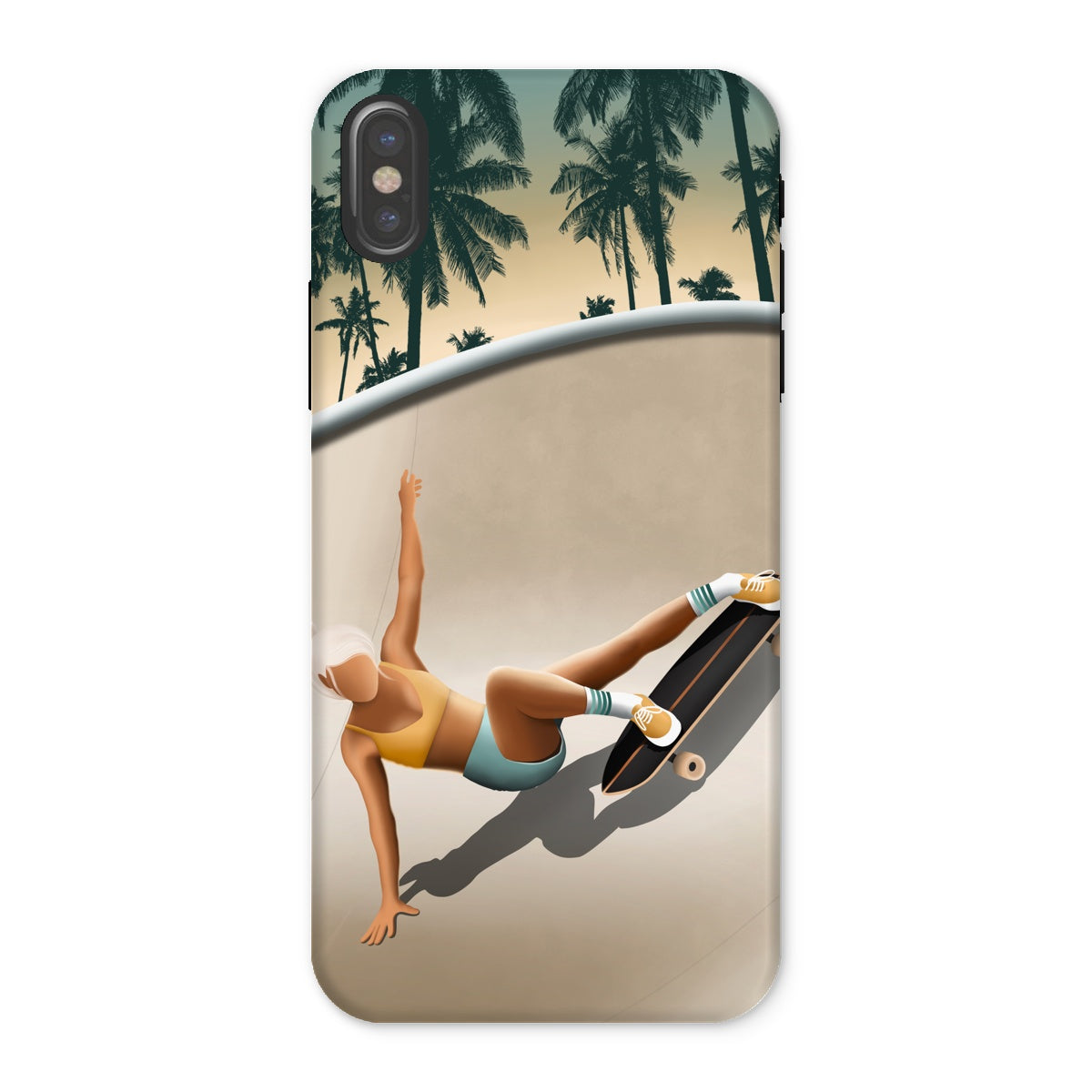 Skateboarding in Venice beach reinforced phone case