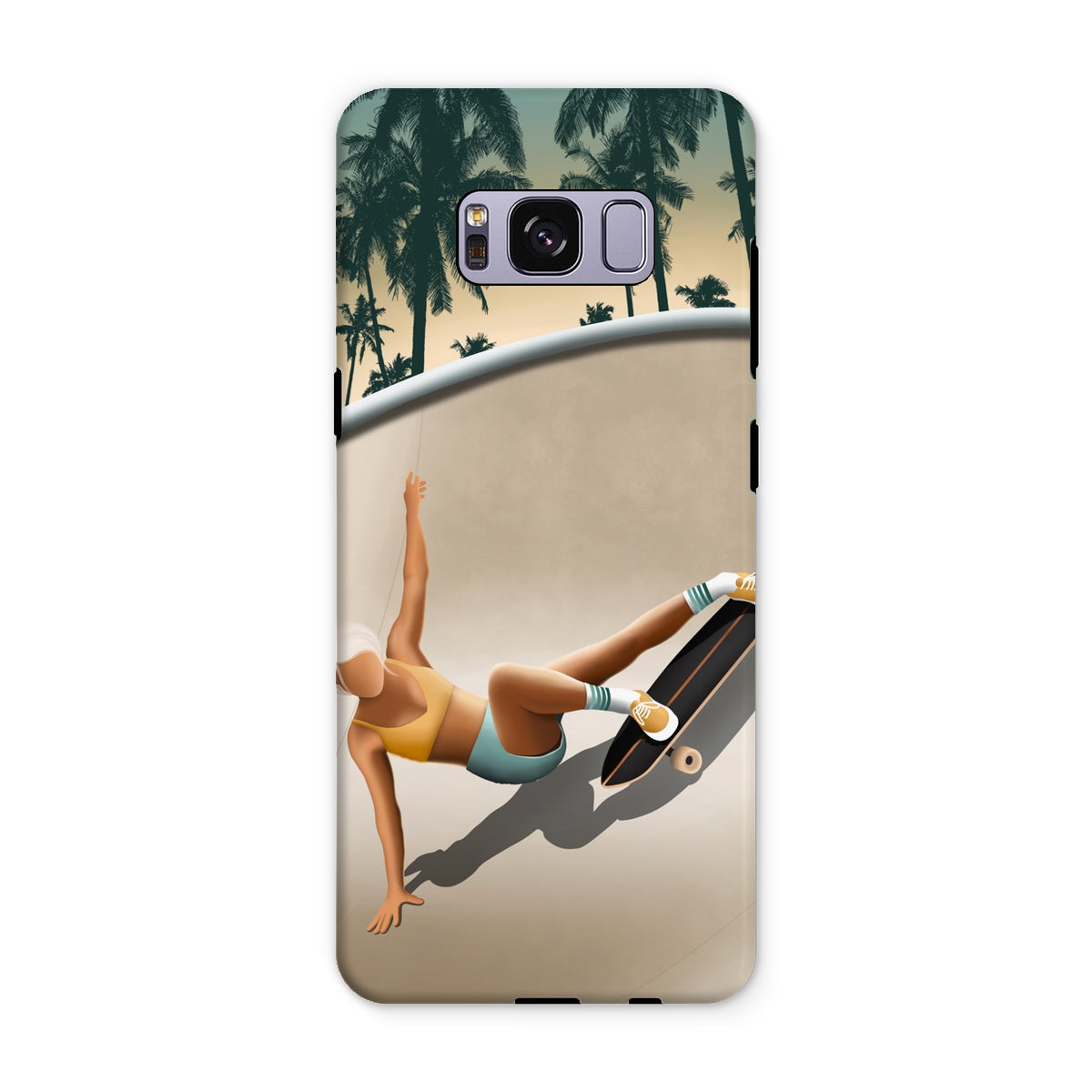 Skateboarding in Venice beach reinforced phone case