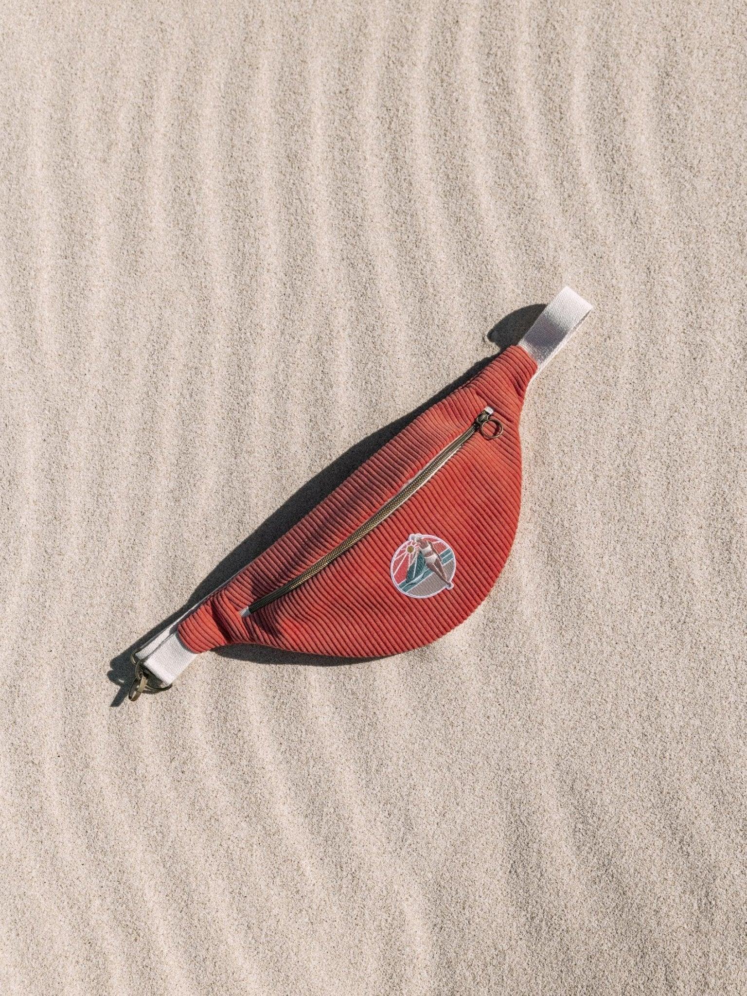 Banane en velours côtelé corail / After sech Light - Les Rideuses