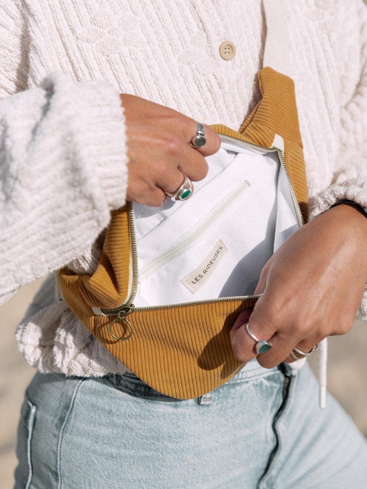 Banane en velours côtelé moutarde / Empty barrel - Les Rideuses