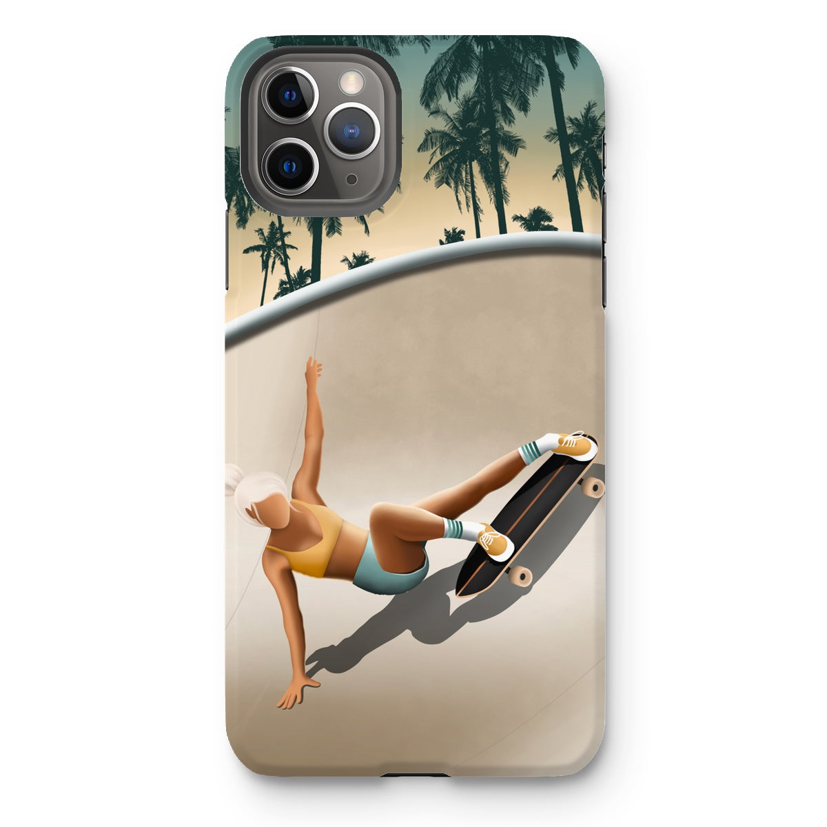 Skateboarding in Venice beach reinforced phone case