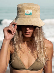 Bob en velours côtelé beige Busy chasing waves - Les Rideuses