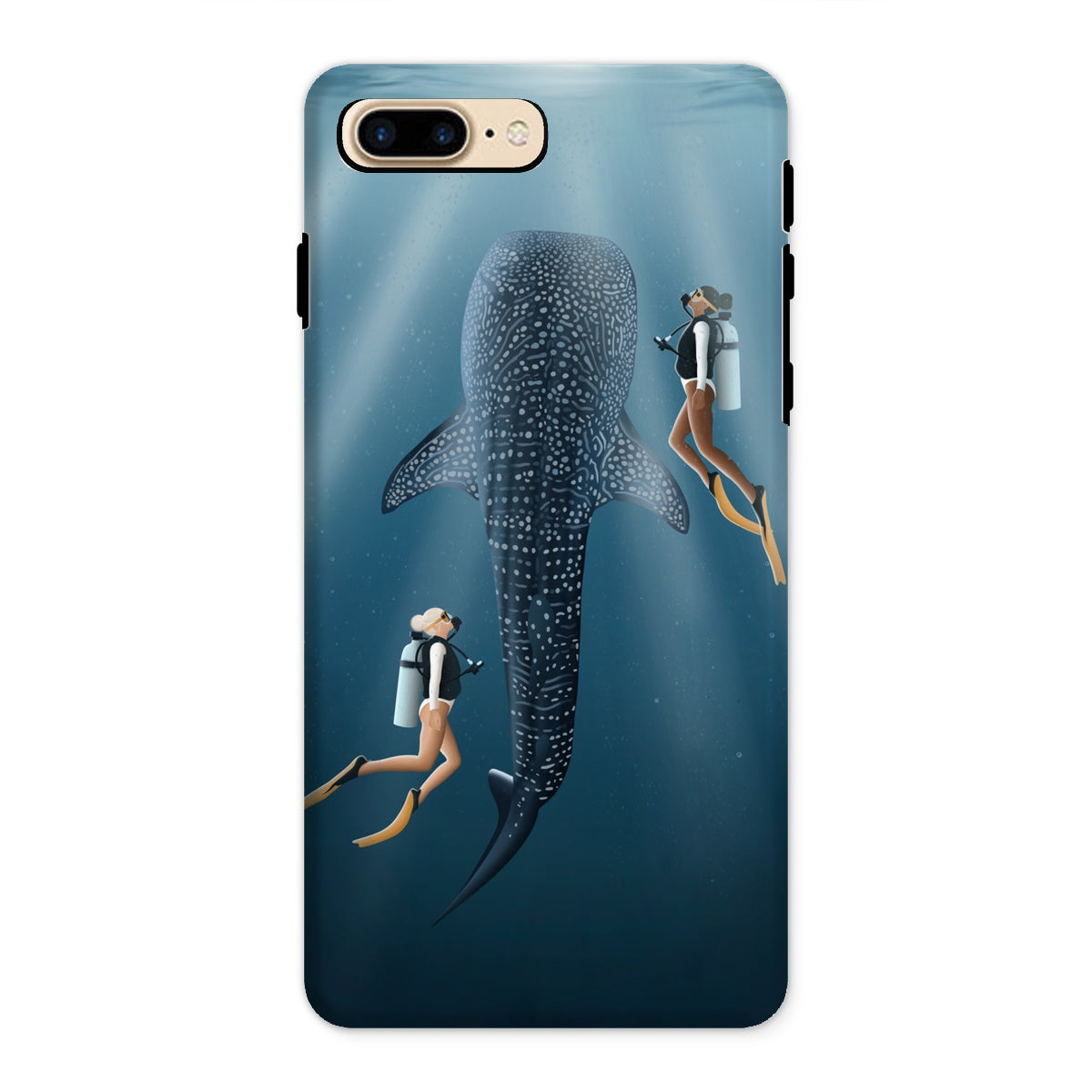 Buceo con amigos funda de móvil reforzada