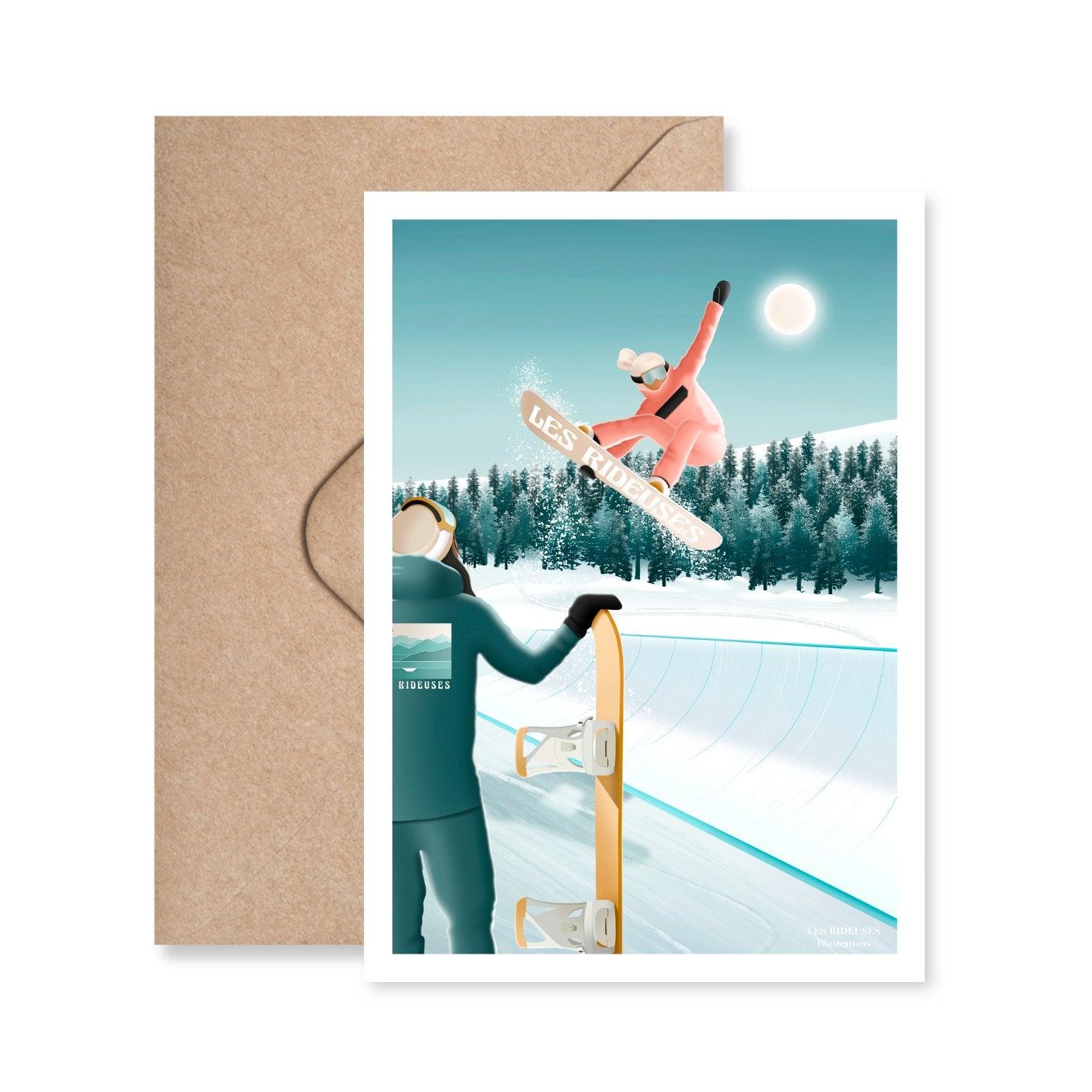 Carte postale Halfpipe - Les Rideuses