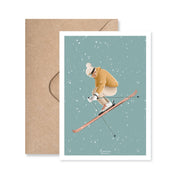 Carte postale La skieuse - Les Rideuses