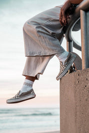 Chaussettes Mini checker beige - Les Rideuses