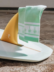 Chaussettes Pastel green Palm tree - Les Rideuses