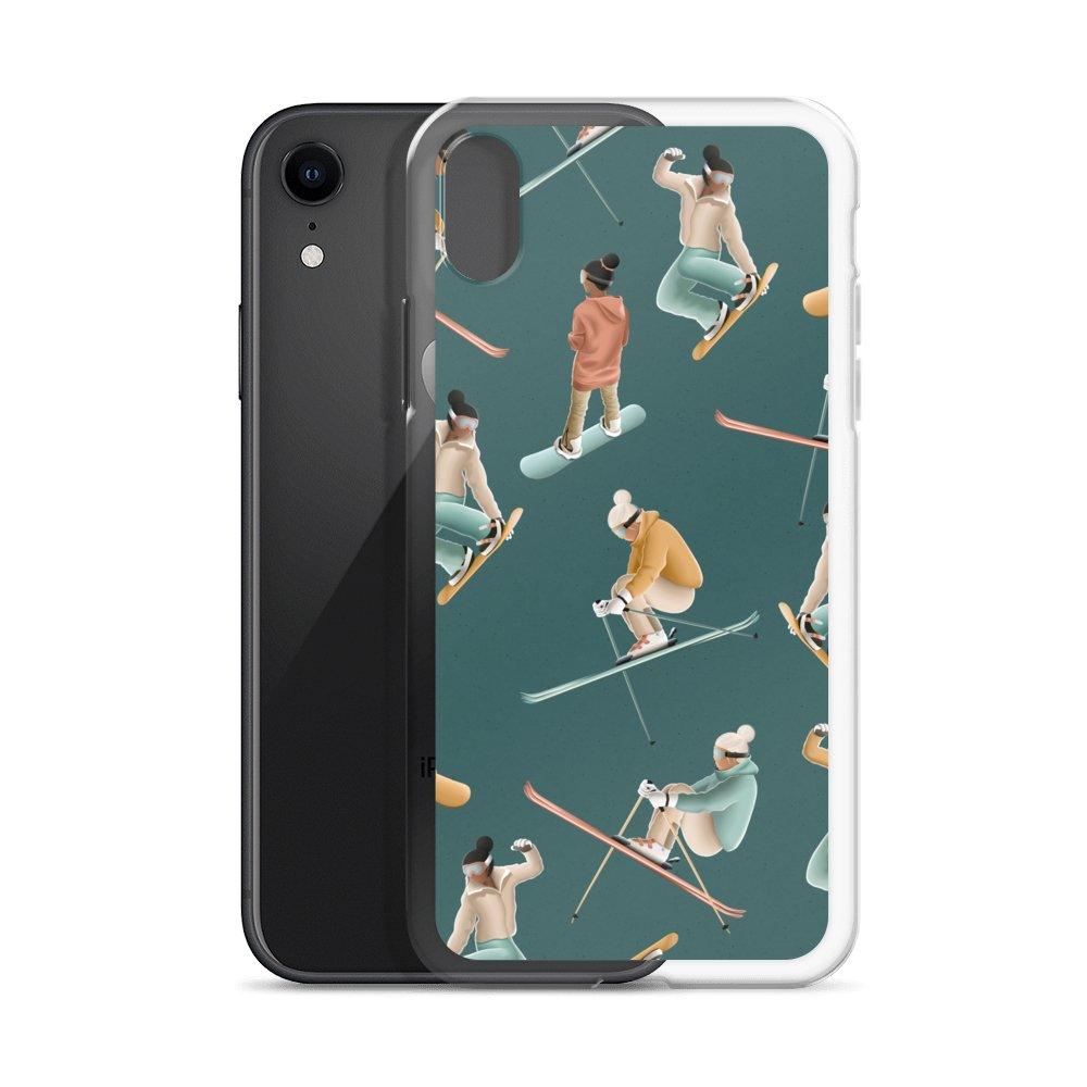 Coque iphone Ski & snowboard pattern - Les Rideuses