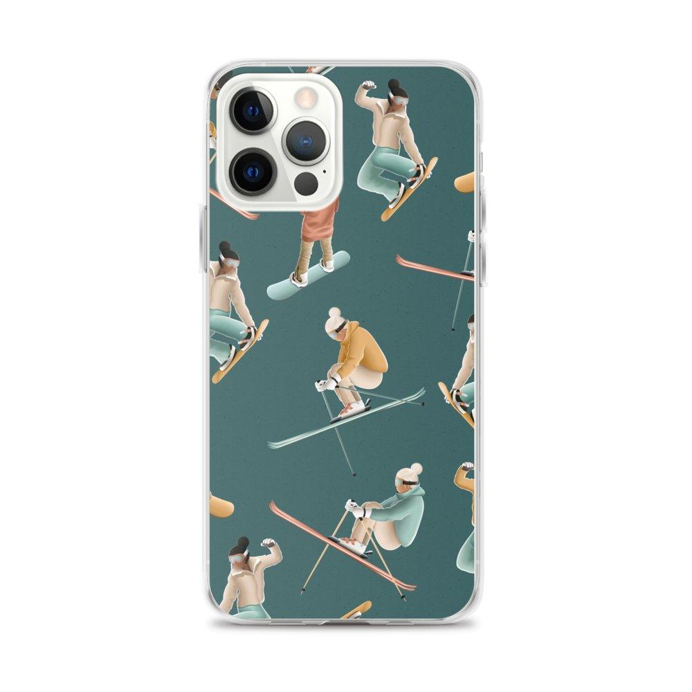 Coque iphone Ski & snowboard pattern - Les Rideuses