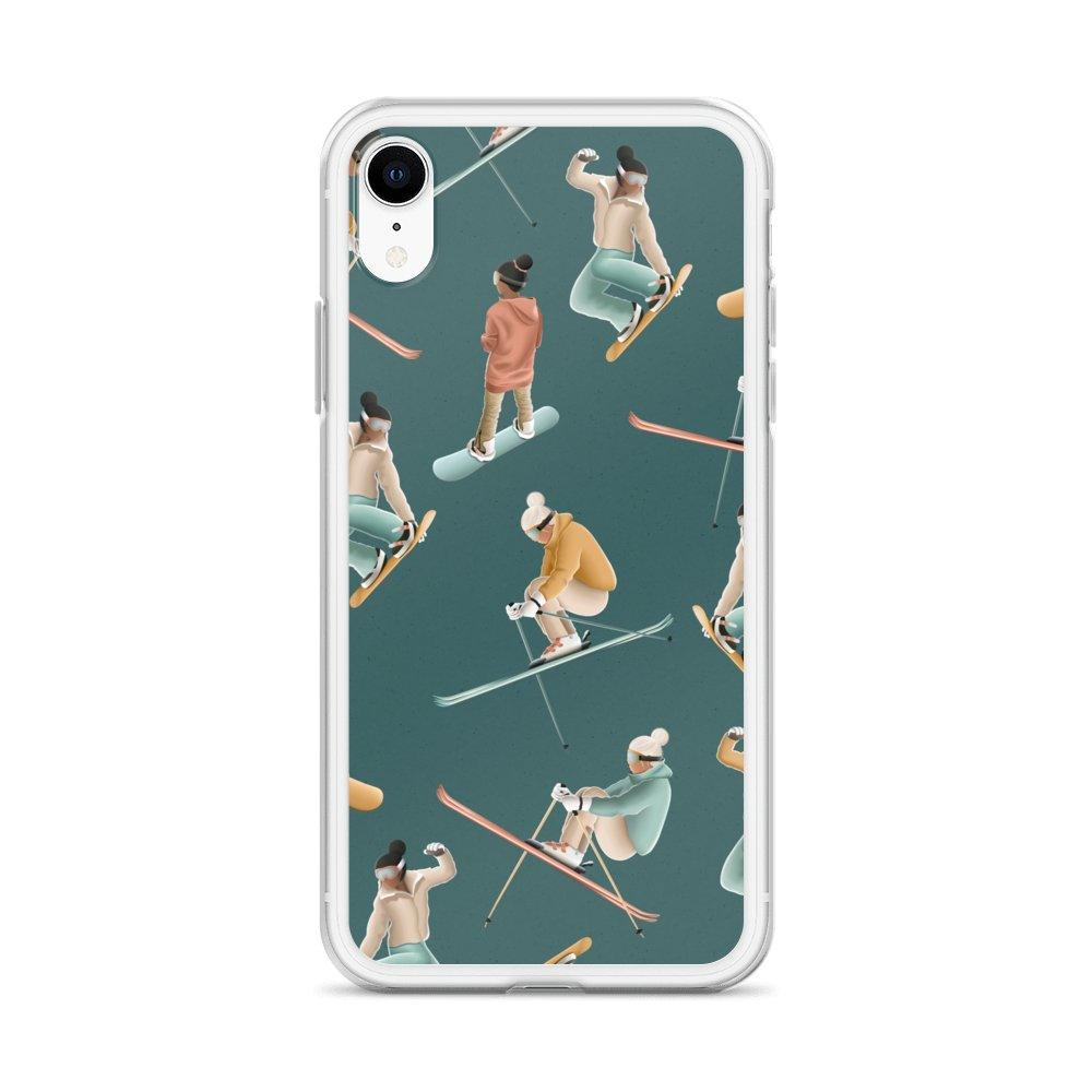 Coque iphone Ski & snowboard pattern - Les Rideuses