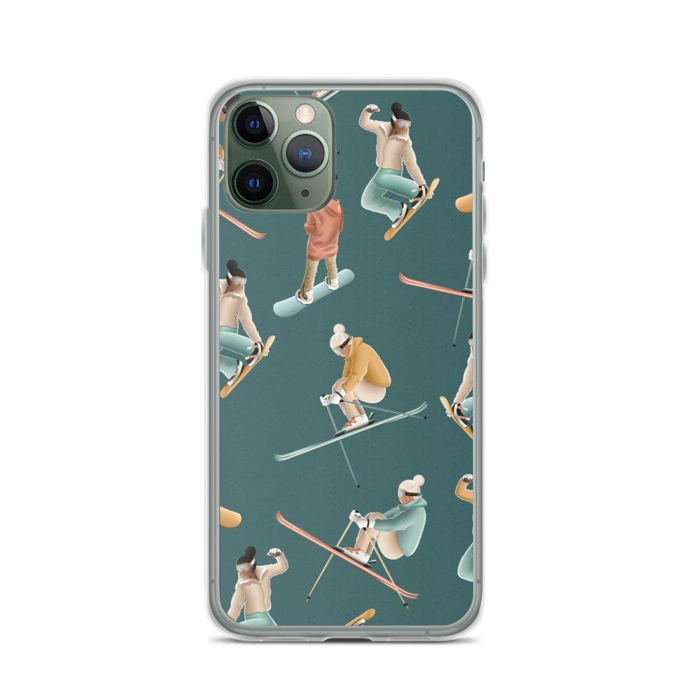Coque iphone Ski & snowboard pattern - Les Rideuses