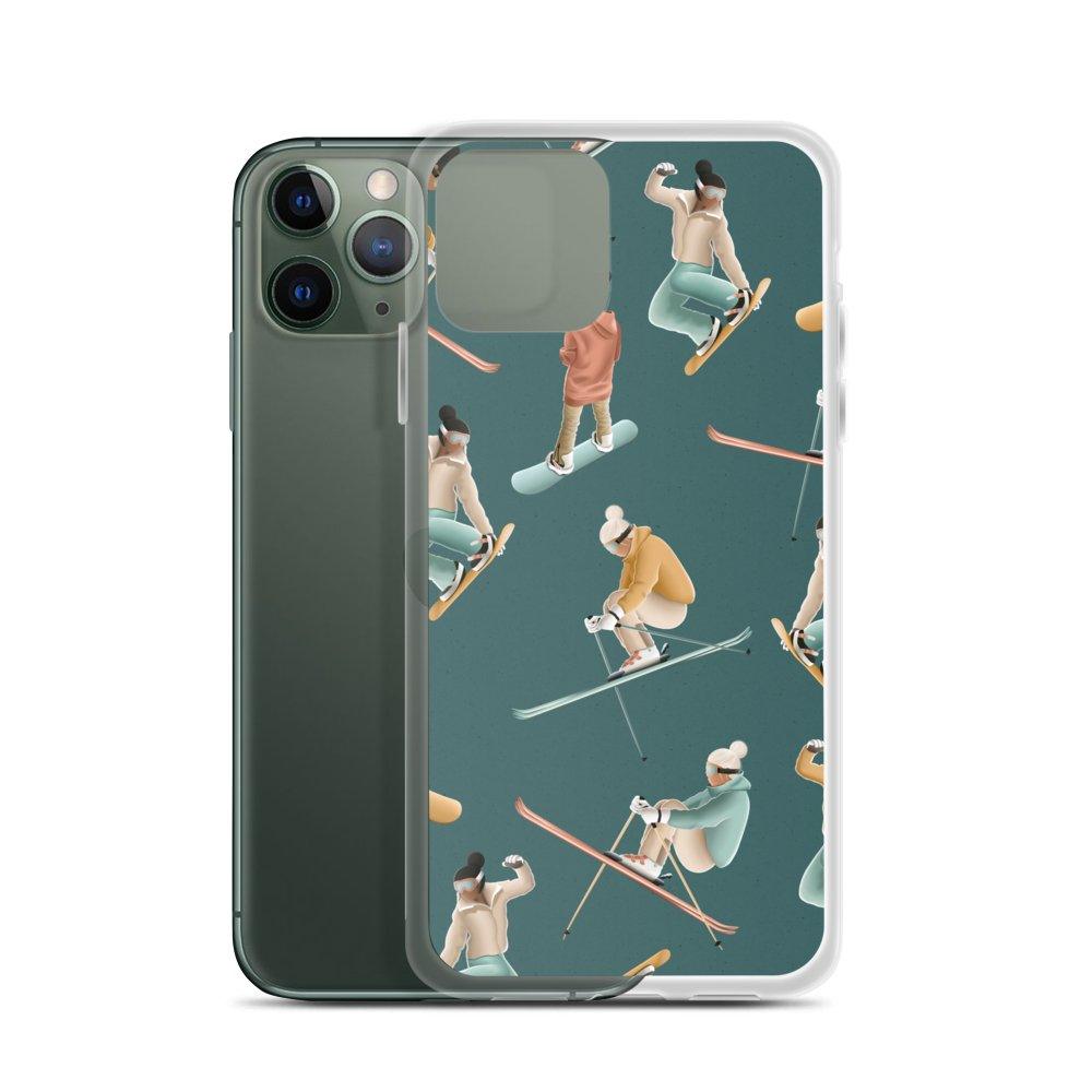 Coque iphone Ski & snowboard pattern - Les Rideuses