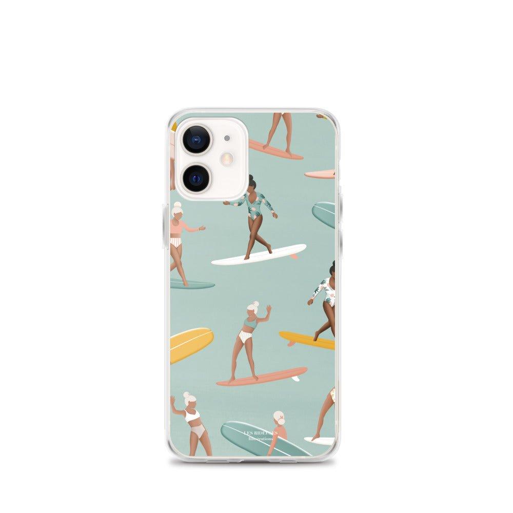 Coque iPhone "Surf pattern vert" - Les Rideuses