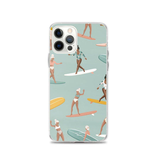 Coque iPhone "Surf pattern vert" - Les Rideuses