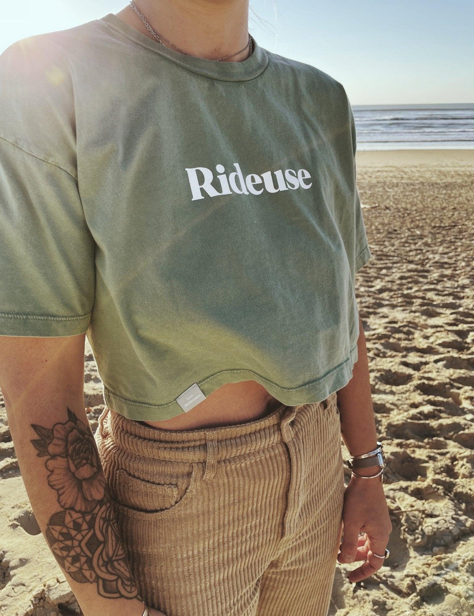 Crop top Rideuse vert - Les Rideuses