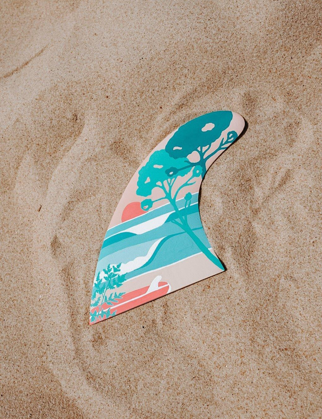 Custom Fin Ocean & Pines light - Les Rideuses