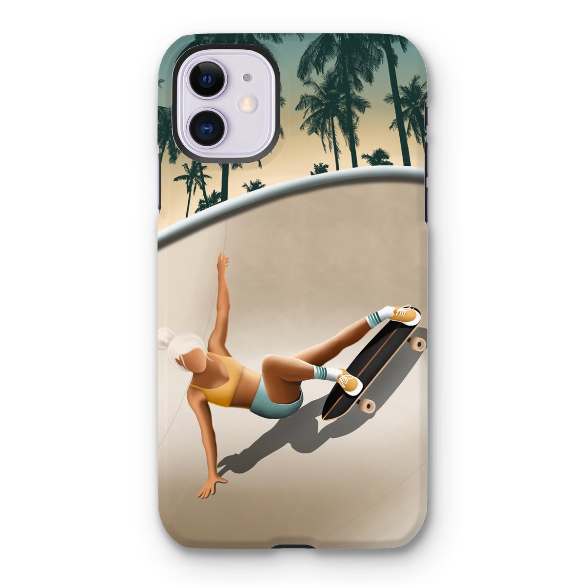 Skateboarding in Venice beach reinforced phone case