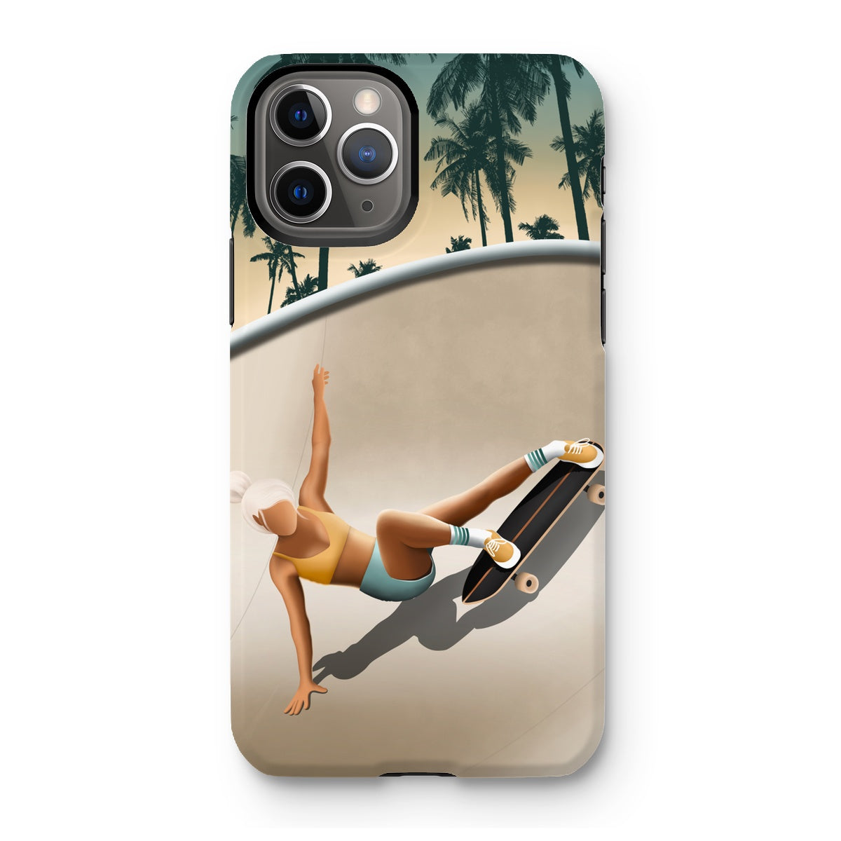 Skateboarding in Venice beach reinforced phone case