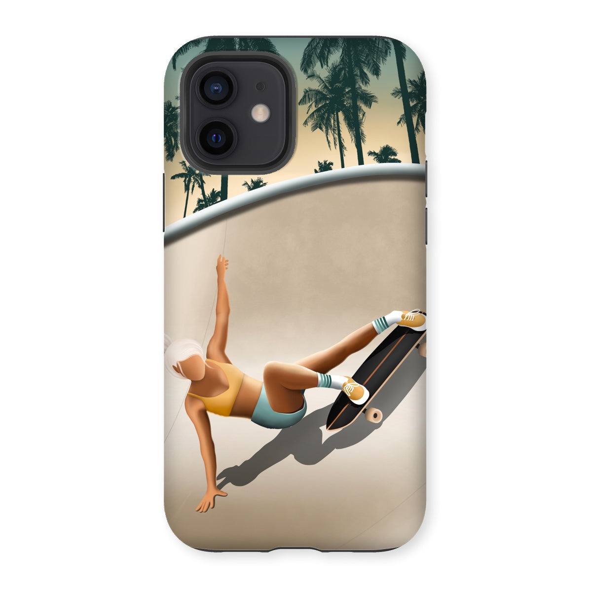 Skateboarding in Venice beach reinforced phone case