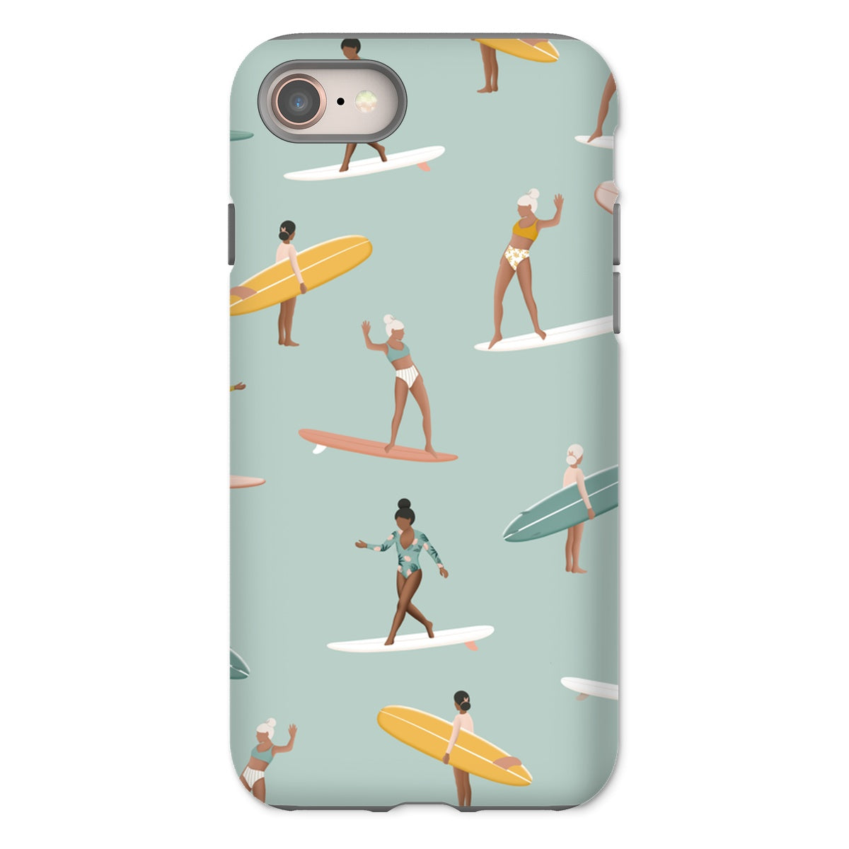 Surf pattern reinforced phone case