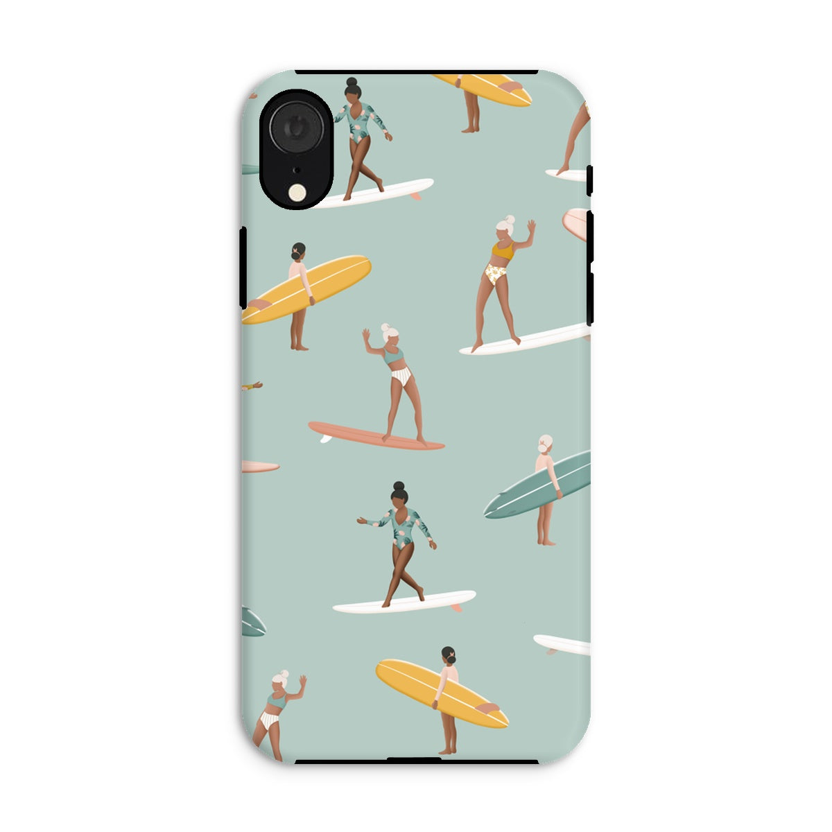 Surf pattern reinforced phone case