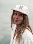 Load image into Gallery viewer, Two-tone velvet cap old pink/ecru surfers' heaven
