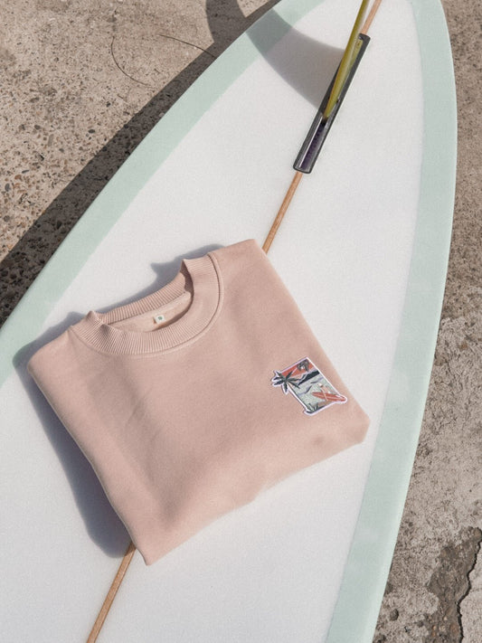 Sweat-shirt femme écusson brodé Surfers' heaven / Pro - Les Rideuses