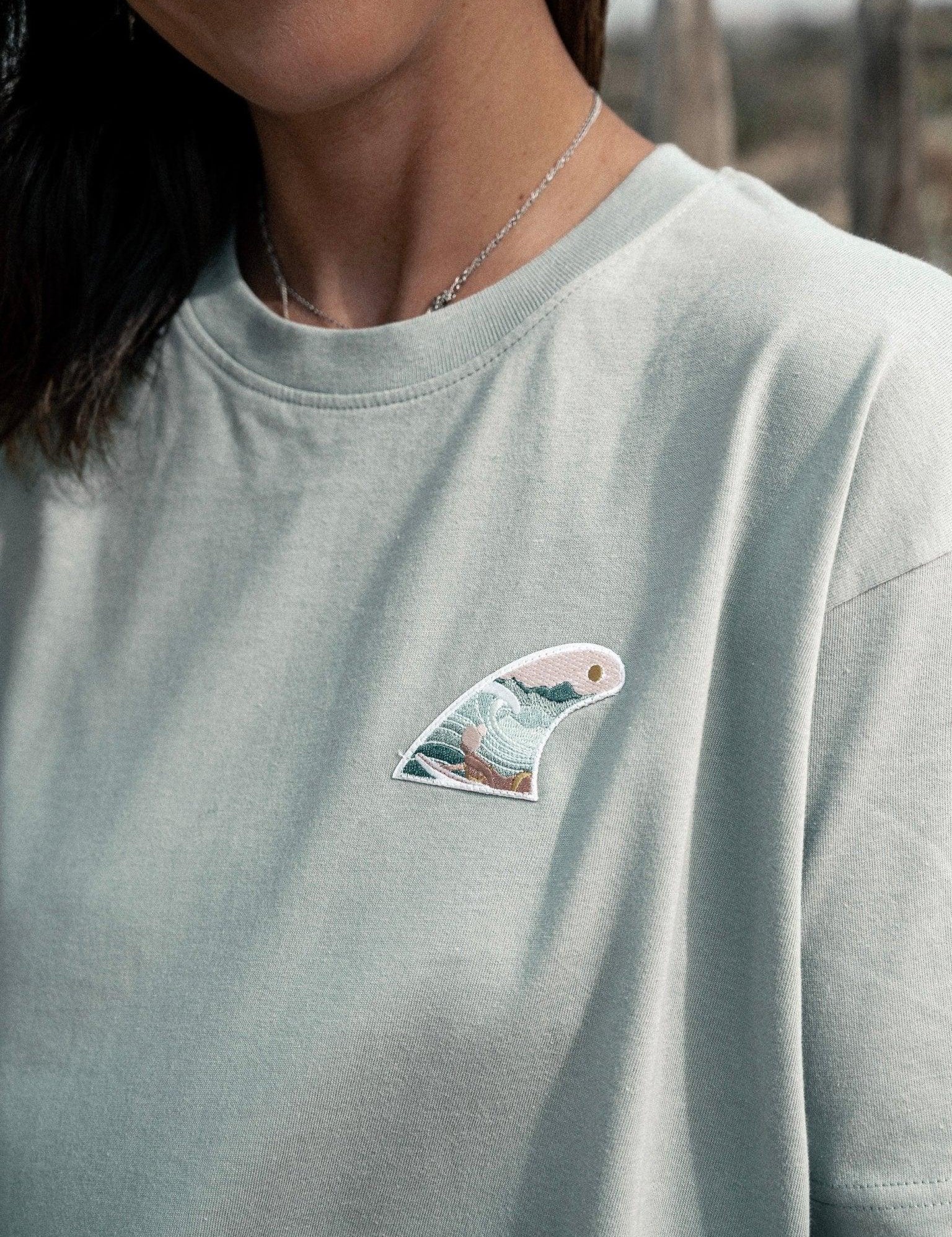 T-shirt boxy femme écusson brodé Empty barrel - Les Rideuses