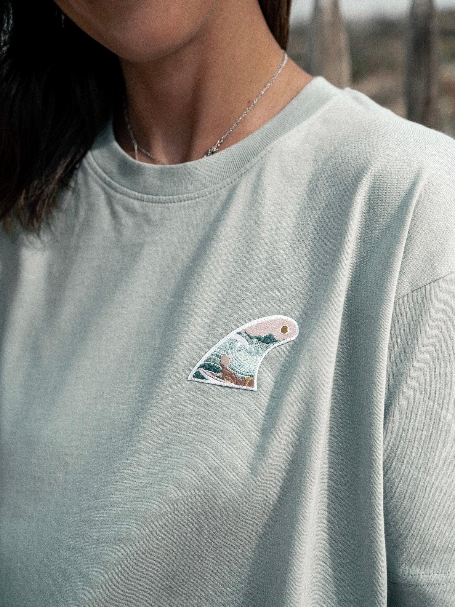 T-shirt boxy femme écusson brodé Empty barrel - Les Rideuses