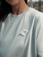 T-shirt boxy femme écusson brodé Empty barrel - Les Rideuses